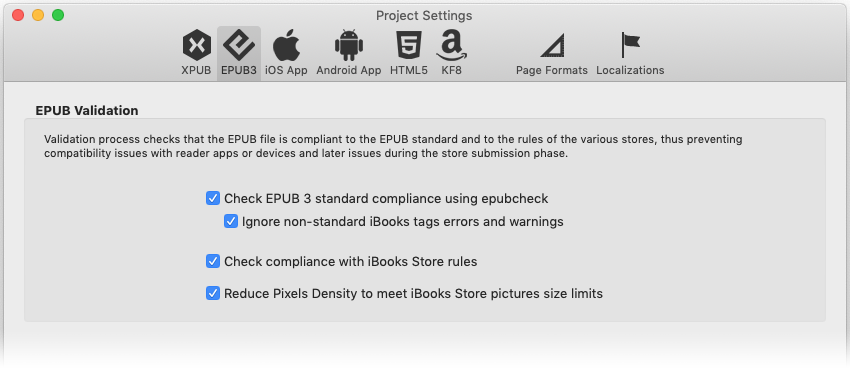 EPUB Validation Options