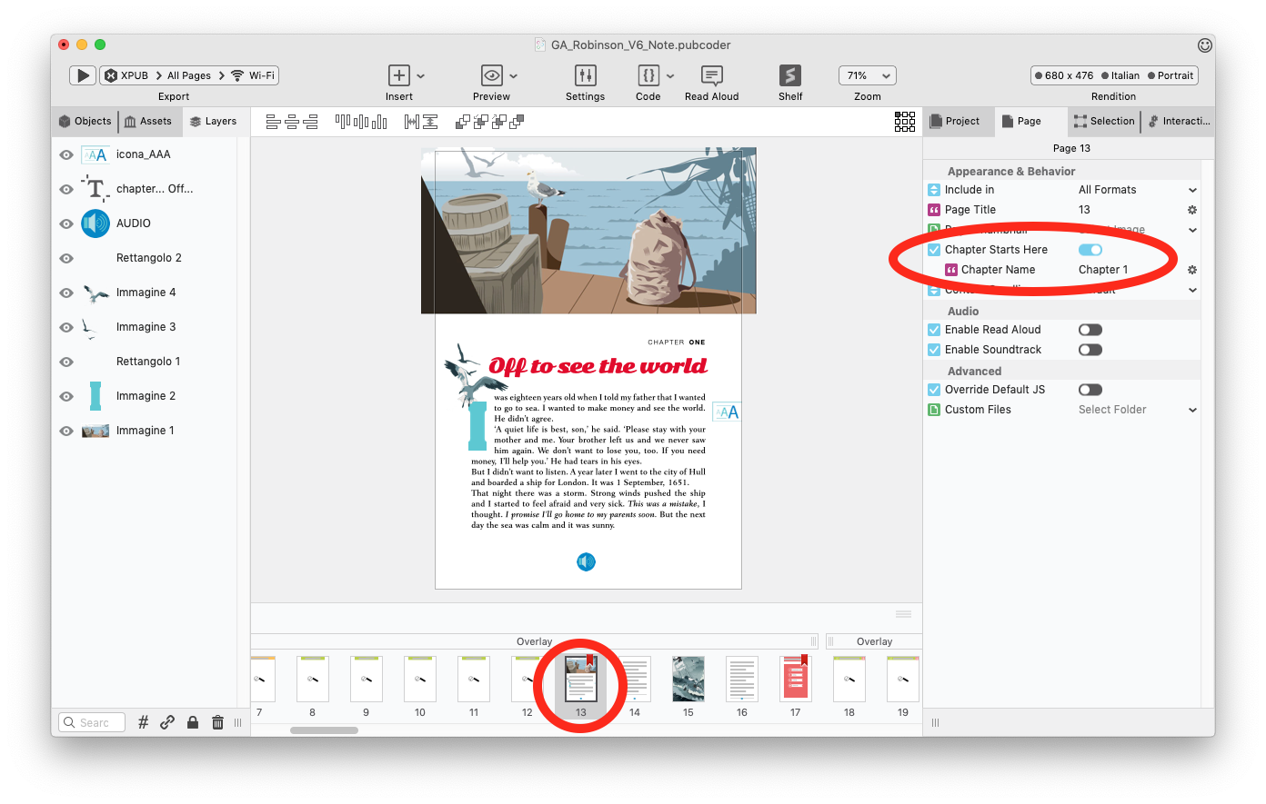 Defining a Table of Contents